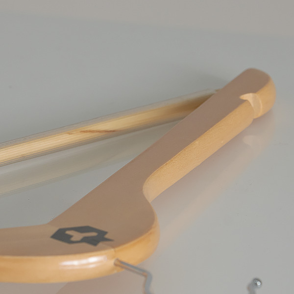 Kledinghanger anti-slip hout - naturel-2