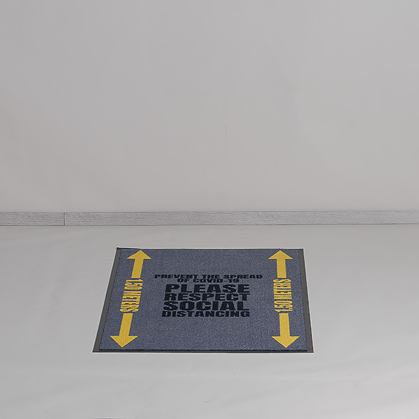 Schoonloopmat Keep Distance - grijs (90x150cm)-3