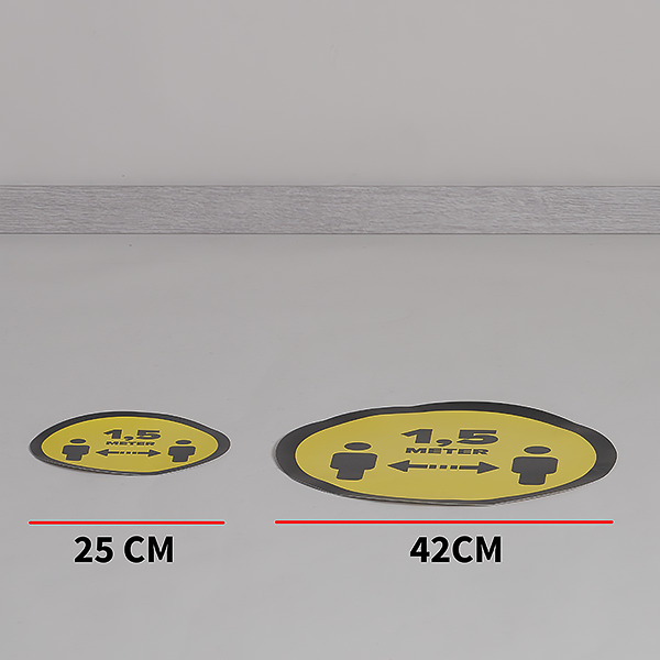Vloersticker afstand bewaren 1,5m (rond 42cm)-4